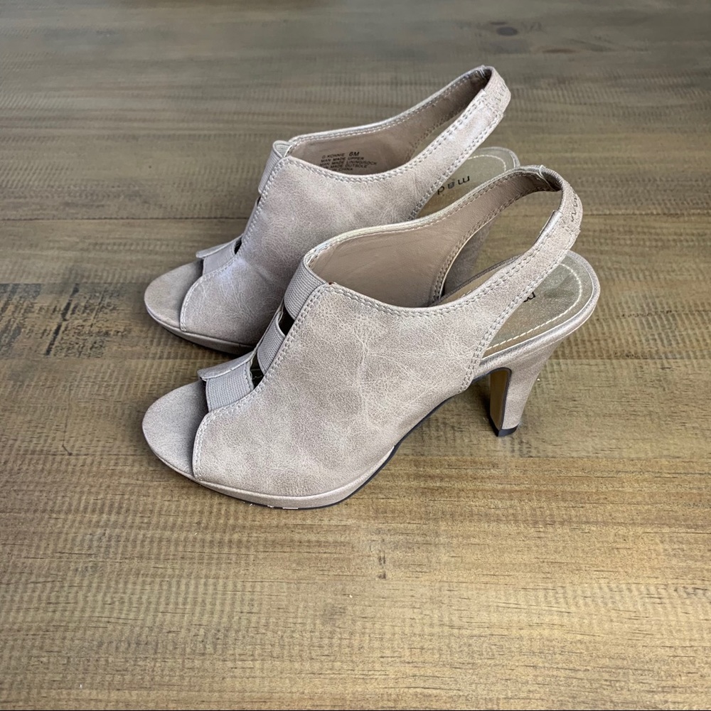 Madden Girl G Konnie peep toe nude heels